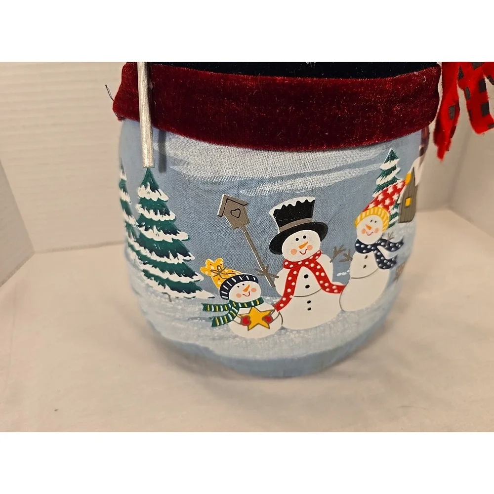 Snowman Carrying Christmas Tree Door Stop 14